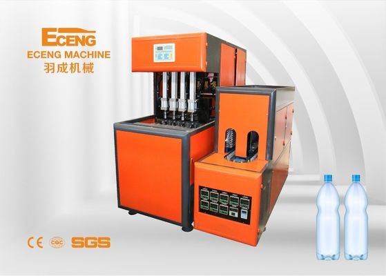 เครื่องเป่าขวดกึ่งอัตโนมัติขนาด 16KW การผลิตภาชนะพลาสติก 4 ช่อง