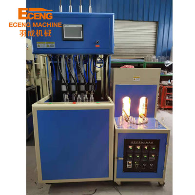 เครื่องเป่าขวดกึ่งอัตโนมัติขนาด 16KW การผลิตภาชนะพลาสติก 4 ช่อง